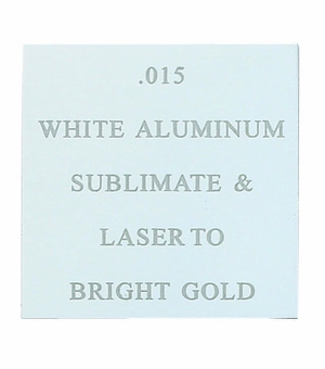 12X24 WHITE ALUMINUM FOR LASER/SUBLIMATE, .015