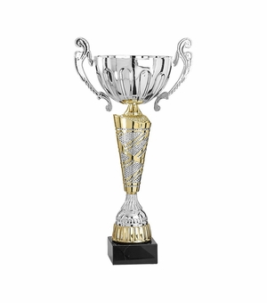 13-1/2 Inch Silver and Gold European Style Trophy Cup