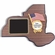13-1/4 X 11 INCH NEW YORK STATE WALNUT VENEER PLAQUE WITH 2 INCH CUSTOM INSERT