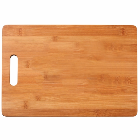 13-3/4 X 9-1/2 INCH GENUINE BAMBOO WITH INSET HANDLE CUTTING BOARD