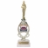 13 INCH BEAUTY PAGEANT TROPHY RISER WITH FIGURE ON MARBLE BASE