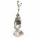 13 INCH CHEERLEADING TROPHY RISER WITH FIGURE ON MARBLE BASE