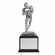 13 INCH ELECTROPLATED BRIGHT SILVER FOOTBALL FIGURE TROPHY