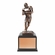 13 INCH ELECTROPLATED BRONZE FOOTBALL FIGURE TROPHY