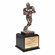 13 INCH ELECTROPLATED BRONZE FOOTBALL FIGURE TROPHY