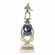 13 INCH MALE WRESTLER TROPHY RISER WITH FIGURE ON MARBLE BASE