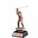 13" MALE GOLF BACK SWING TROPHY ELECTROPLATED BRONZE ON BLACK BASE