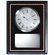13 x 10 INCH BLACK PIANO FINISH CLOCK PLAQUE WITH SILVER PLATE