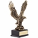 14-1/2" ANTIQUE BRASS ELECTROPLATED RESIN EAGLE MOUNTED ON A BLACK BASE WITH MATTE GOLD ENGRAVING PLATE