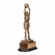 14-1/2 INCH ELECTROPLATED ANTIQUE BRONZE BASKETBALL FEMALE FIGURE TROPHY