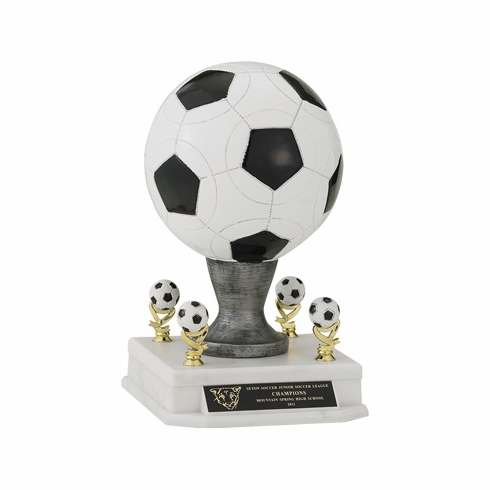 14 1/2 INCH RESIN SOCCERBALL WITH TRIMS