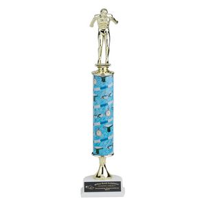 14, 15, 16 INCH ONE COLUMN SPORTS TROPHY TAKES FIGURE