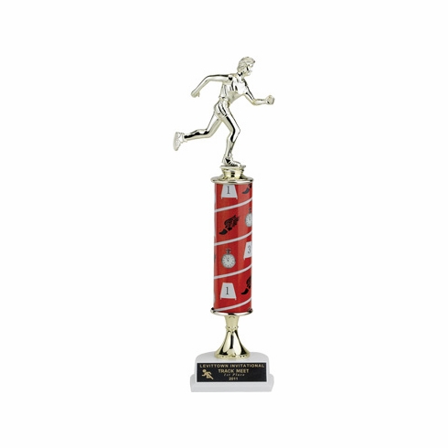 14, 15, 16 INCH ONE COLUMN SPORTS TROPHY TAKES FIGURE