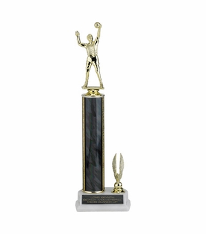 14, 15, 16 INCH SPLASH ONE COLUMN TROPHY WITH EAGLE TRIM TAKES FIGURE