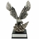 14 INCH EAGLE/ FLAG TROPHY,  SILVER ELECTROPLATED