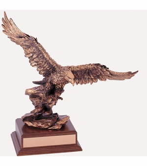 14 INCH EAGLE TROPHY, COPPER ELECTROPLATED