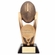 14 INCH FANTASY FOOTBALL TROPHY ANTIQUE GOLD RESIN FINISH ON BLACK BASE