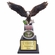 14 INCH HAND PAINTED "EXCELLENCE IN SERVICE" U.S. ARMY EAGLE WITH ARMY SHIELD EMBLEM ON A BLACK WOOD BASE