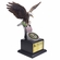 14 INCH HAND PAINTED "SOLDIER OF THE MONTH" U.S. ARMY EAGLE WITH ARMY SHIELD EMBLEM ON A BLACK WOOD BASE