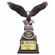 14 INCH HAND PAINTED "SOLDIER OF THE MONTH" U.S. ARMY EAGLE WITH ARMY SHIELD EMBLEM ON A BLACK WOOD BASE