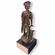 14 INCH HEIGHT LARGE MINUTEMAN ANTIQUE BRONZE TROPHY ON HEAVY BLACK MARBLE BASE