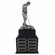 15-1/2 INCH ANTIQUE SILVER MALE GOLF PERPETUAL TROPHY WITH 16 NAME PLATES