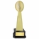 15-1/2 INCH BRIGHT GOLD FANTASY FOOTBALL TROPHY ON A BLACK WOOD BASE