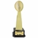 15-1/2 INCH BRIGHT GOLD FANTASY FOOTBALL TROPHY ON A BLACK WOOD BASE