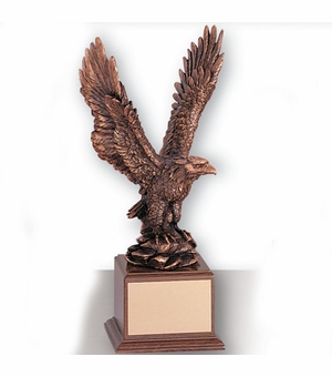 15-1/2 INCH EAGLE TROPHY,  BRONZE ELECTROPLATED