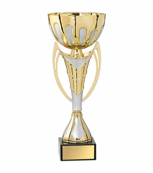 15-1/4 INCH MODERN STYLE EUROPEAN WITH PLASTIC STEM METAL TROPHY CUP