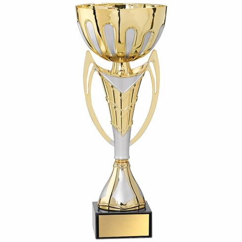 15-1/4 INCH MODERN STYLE EUROPEAN WITH PLASTIC STEM METAL TROPHY CUP