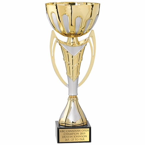 15-1/4 INCH MODERN STYLE EUROPEAN WITH PLASTIC STEM METAL TROPHY CUP