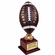 15-3/4 INCH PAINTED RESIN FANTASY FOOTBALL ON ROSEWOOD BASE TROPHY