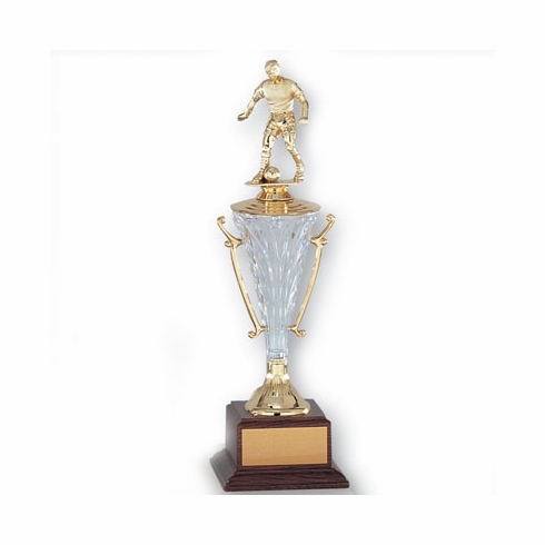 15 INCH TROPHY WITH CLEAR ACRYLIC CUP TAKES FIGURE