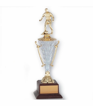 15 INCH TROPHY WITH CLEAR ACRYLIC CUP TAKES FIGURE