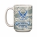 15 OUNCE U.S. AIR FORCE NAME & RANK PERSONALIZATION WHITE CERAMIC MUG