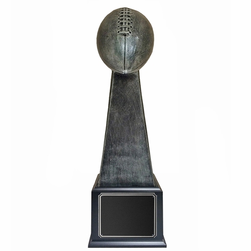 16-1/4 INCH ANTIQUE SILVER FANTASY FOOTBALL TROPHY 