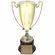 16-1/4 INCH HEIGHT DIE CAST METAL GOLD CUP TROPHY ON BLACK BASE