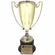 16-1/4 INCH HEIGHT DIE CAST METAL GOLD CUP TROPHY ON BLACK BASE