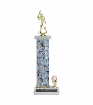 16, 17, 18 INCH ONE COLUMN SPORTS TROPHY WITH TRIM