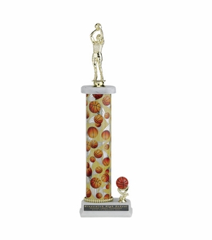 16, 17, 18 INCH ONE COLUMN SPORTS TROPHY WITH TRIM