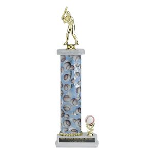 16, 17, 18 INCH ONE COLUMN SPORTS TROPHY WITH TRIM