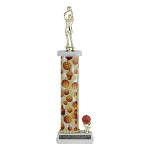 16, 17, 18 INCH ONE COLUMN SPORTS TROPHY WITH TRIM