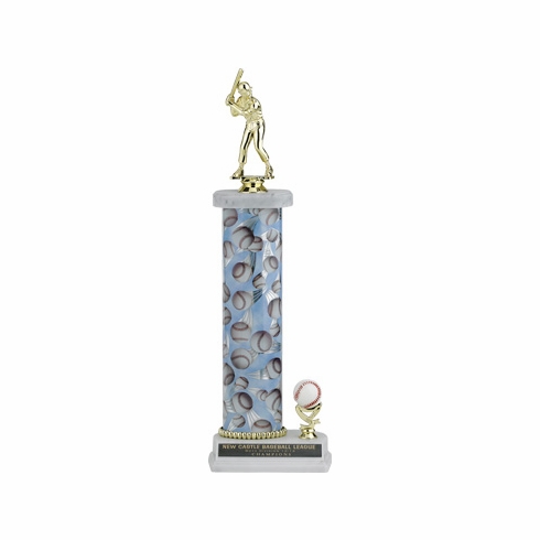 16, 17, 18 INCH ONE COLUMN SPORTS TROPHY WITH TRIM