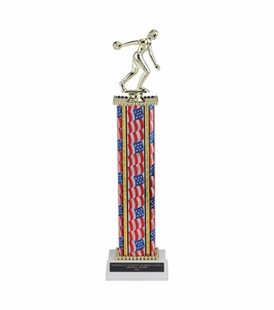 16, 17, 18 INCH ONE COLUMN STARS AND STRIPES TROPHY TAKES FIGURE