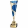 16 INCH MODERN STYLE EUROPEAN GOLD AND BLUE METAL TROPHY CUP