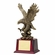 17 INCH ANTIQUE BRASS AMERICAN EAGLE TROPHY ON ROSEWOOD FINISH BASE