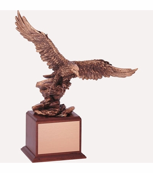 18-1/2 INCH EAGLE TROPHY, BRONZE ELECTROPLATED