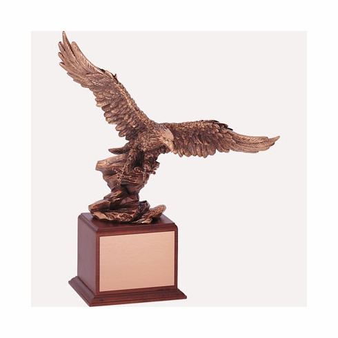 18-1/2 INCH EAGLE TROPHY, BRONZE ELECTROPLATED