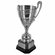 18-1/2 INCH PERPETUAL BRIGHT SILVER METAL ITALIAN SWIRL PATTERN TROPHY CUP